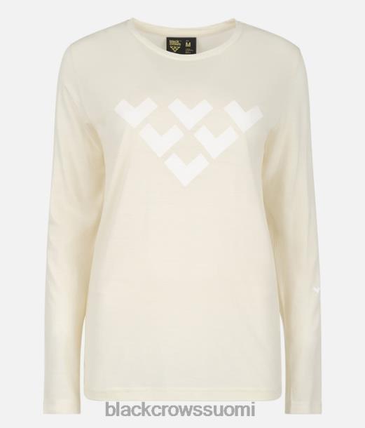 vaatteet Black Crows merinovilla pitkähihainen chevron T-paita luonnonvalkoinen naiset Z848V265
