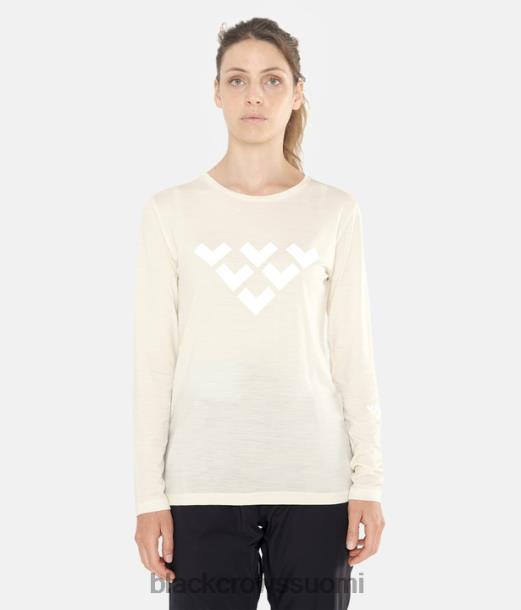vaatteet Black Crows merinovilla pitkähihainen chevron T-paita luonnonvalkoinen naiset Z848V265