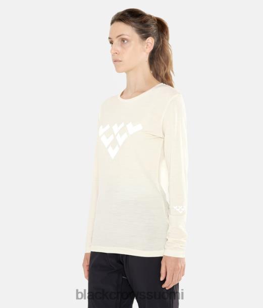 vaatteet Black Crows merinovilla pitkähihainen chevron T-paita luonnonvalkoinen naiset Z848V265